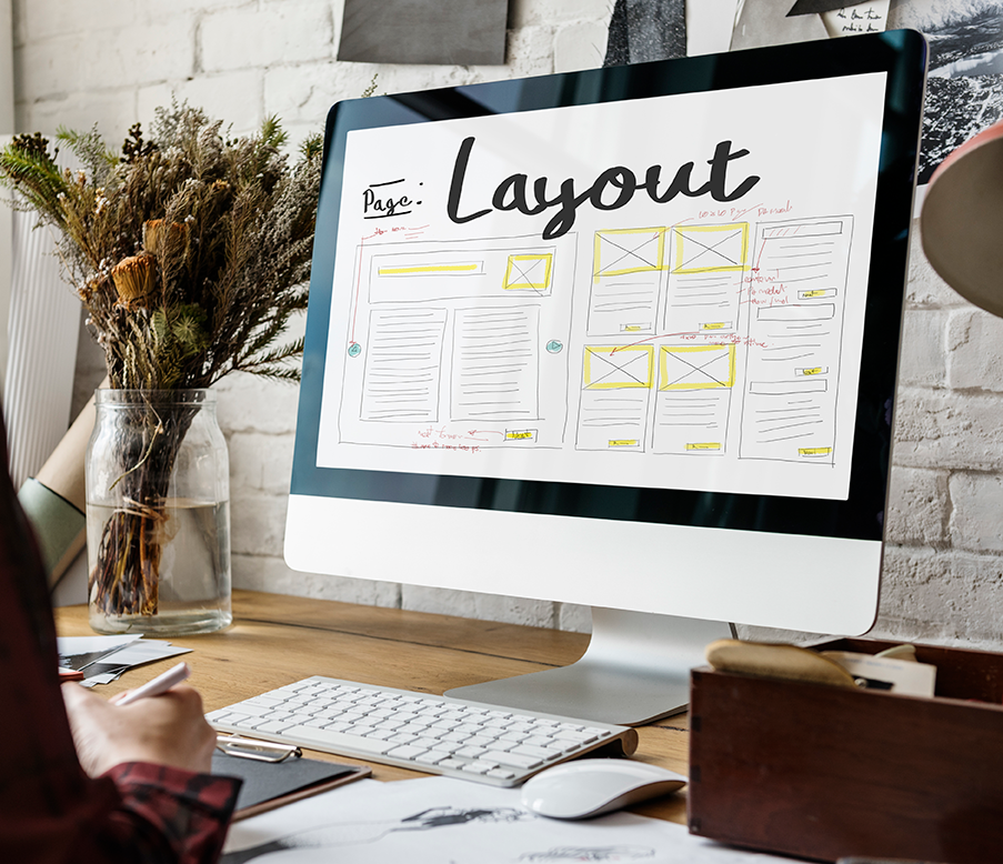 web design computer layout